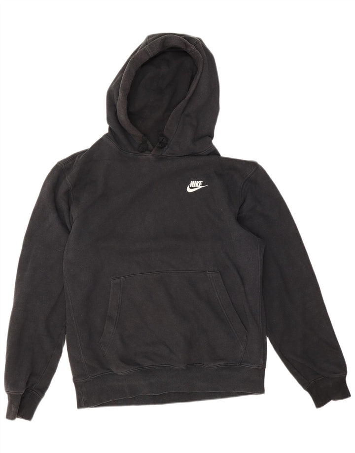 Felpa con cappuccio da uomo NIKE piccola in cotone nero
