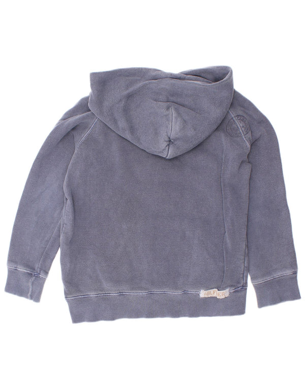 Maglione con cappuccio grafico da bambino Tommy Hilfiger 4-5 anni in cotone blu