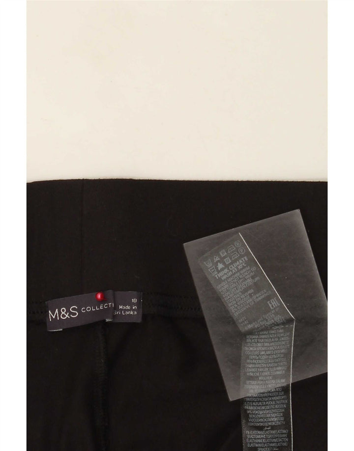 Leggings da donna Marks & Spencer UK 18 XL viscosa nera