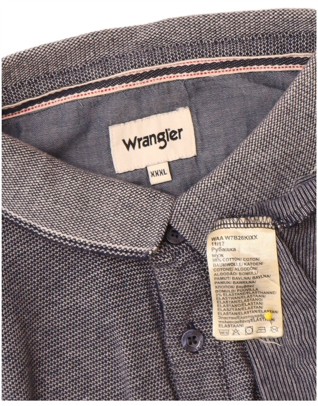 Polo da uomo Wrangler 3XL in cotone blu navy
