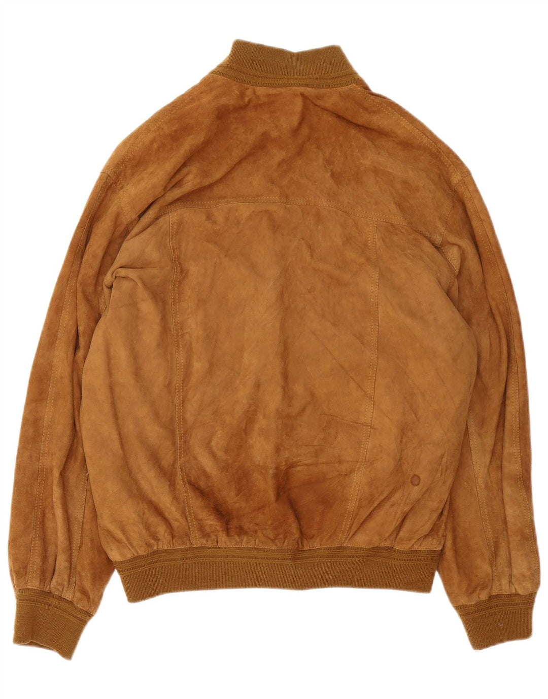Giubbotto bomber vintage in pelle scamosciata da uomo IT 52 XL in pelle marrone