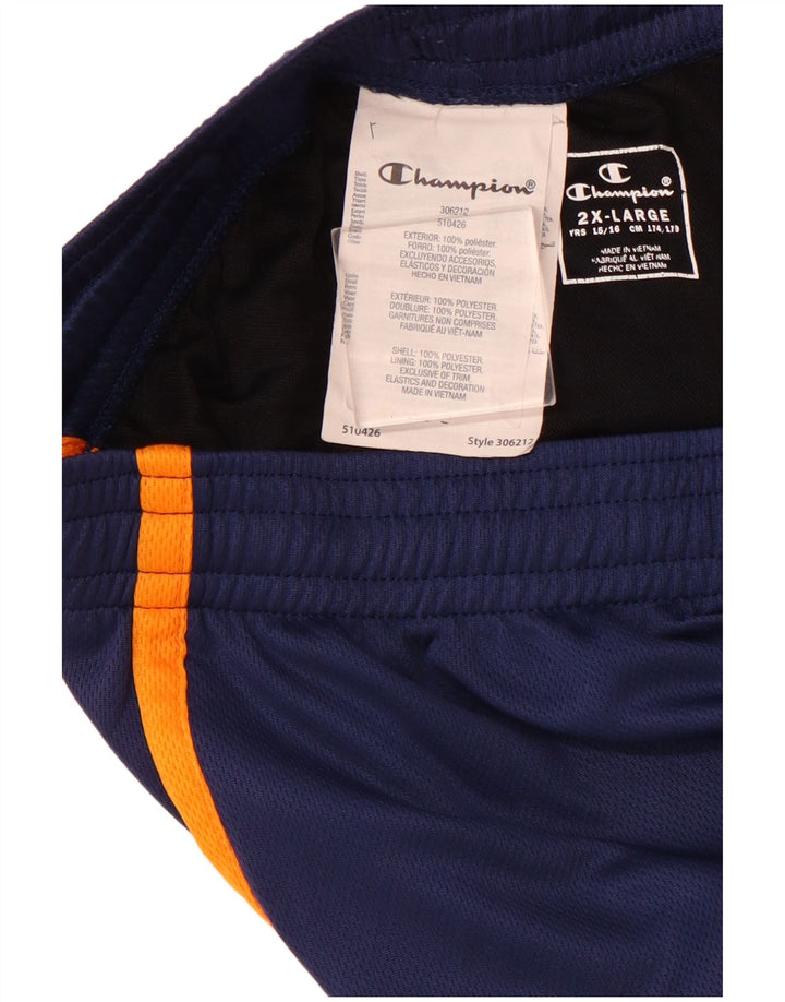 CHAMPION Pantaloncini sportivi con grafica per ragazzi 15-16 anni 2XL Poliestere blu navy