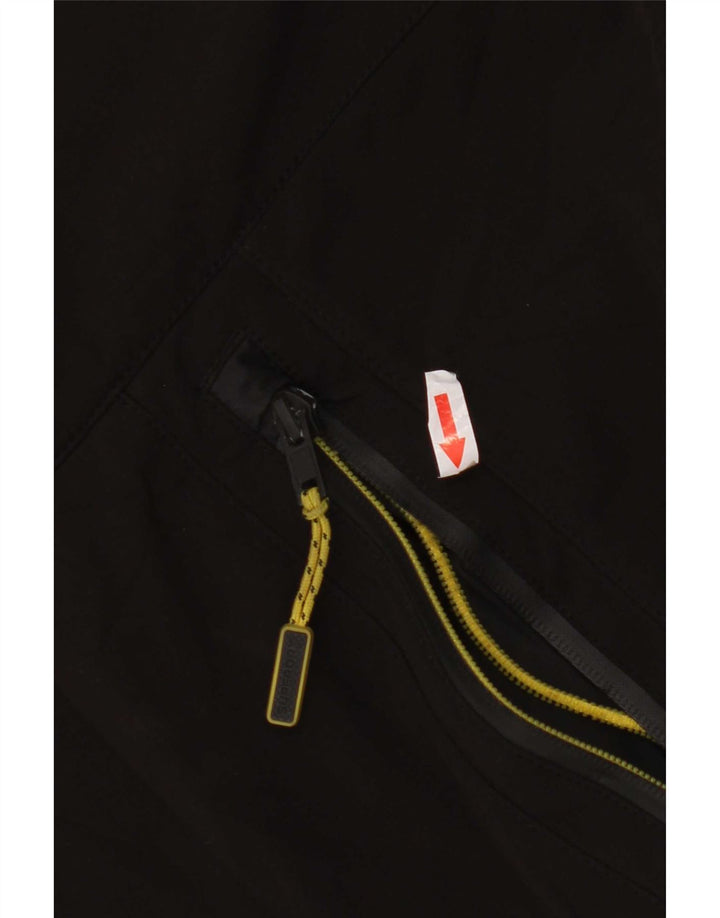 Giacca a vento con cappuccio da uomo Superdry UK 36 Small Poliestere nero