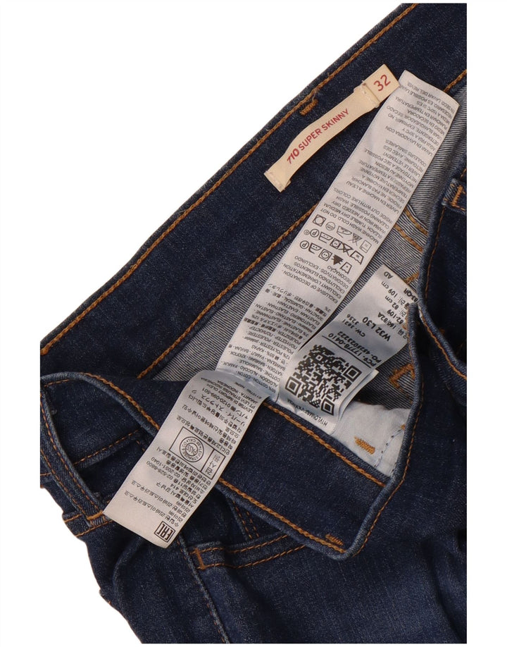 Jeans Levi's da donna 710 super skinny W32 L30 cotone blu