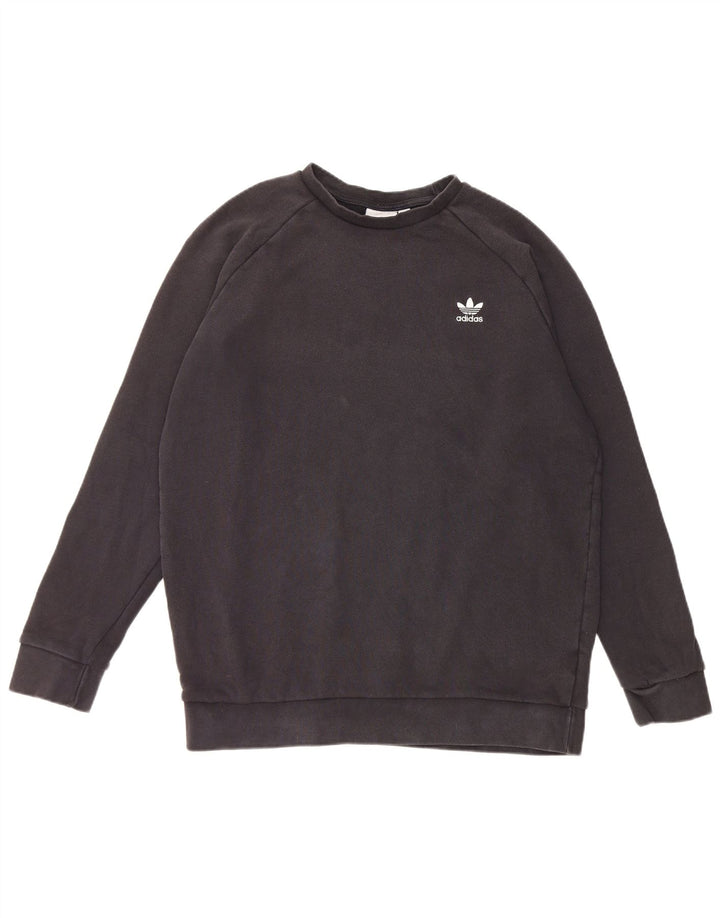 Felpa Adidas Uomo Maglione Grande Cotone Nero