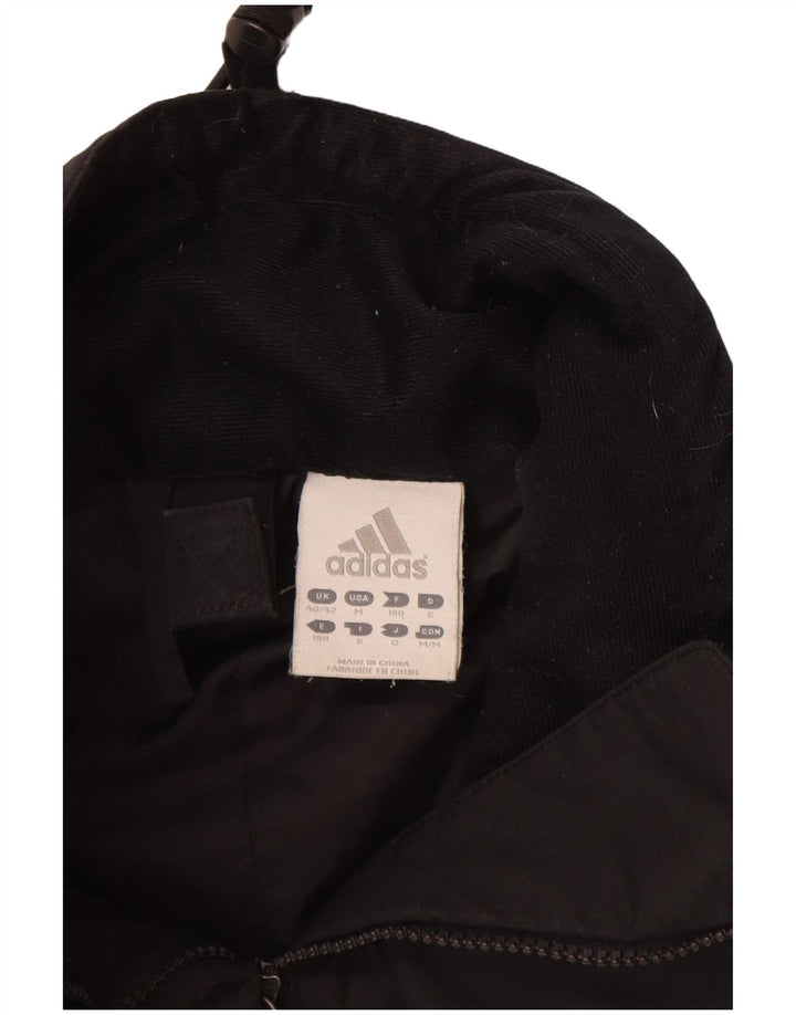 Giacca a vento con cappuccio da uomo Adidas UK 40/42 media nera in poliammide