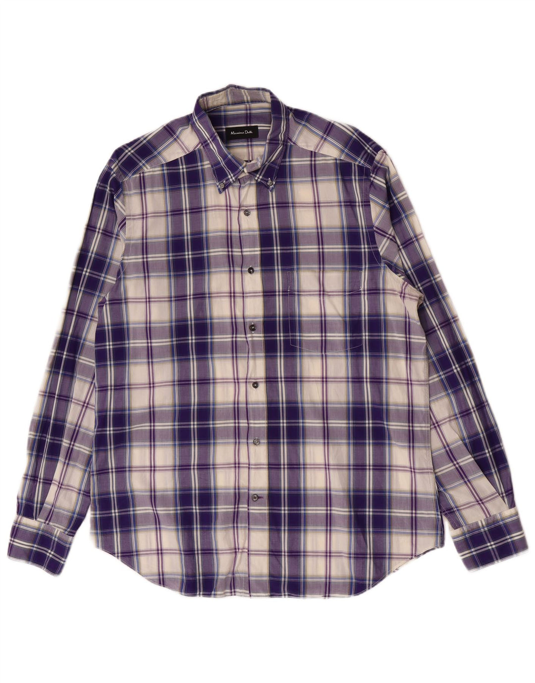 Camicia da uomo Massimo Dutti a quadri viola grandi