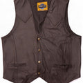 Gilet in pelle da uomo John F Gee grande nero