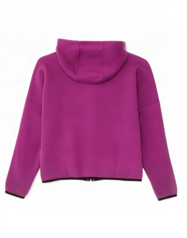 Maglione con cappuccio e zip oversize da donna Puma UK 10 piccolo cotone viola