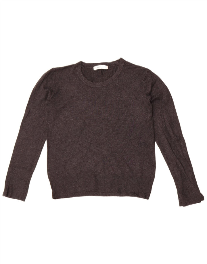 Maglione maglione girocollo da donna Zara UK 14 grande grigio