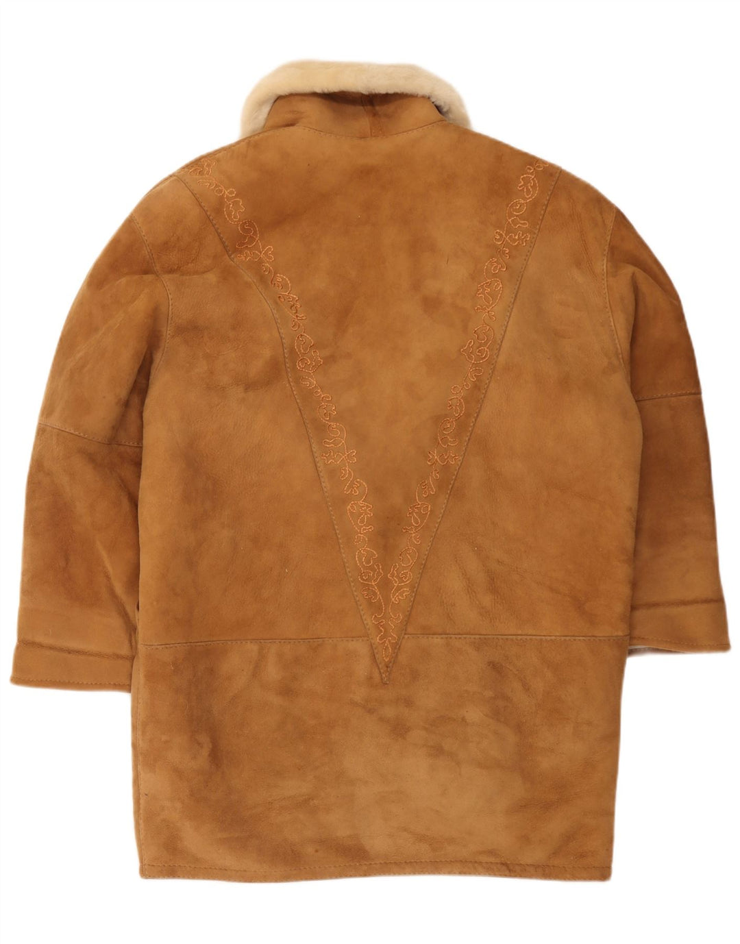 Cappotto oversize in shearling vintage da donna IT 44 Shearling marrone medio