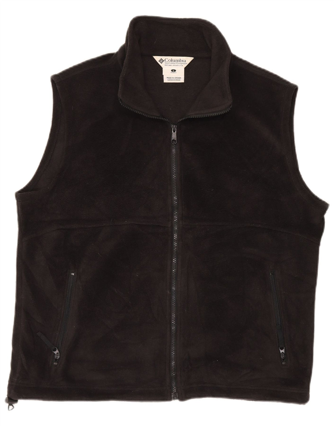 Gilet in pile da donna COLUMBIA UK 16 grande poliestere nero