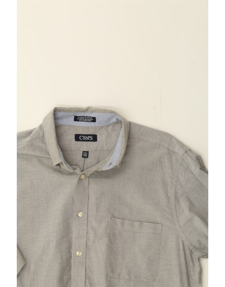 CHAPS Mens Classic Fit Shirt Size 16 1/2 Large Grey Cotton Vintage Chaps and Second-Hand Chaps from Messina Hembry 