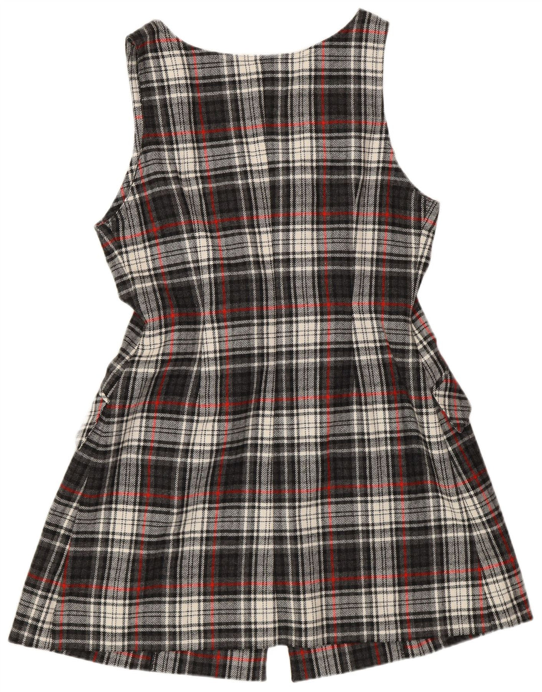 Abito scamiciato vintage da donna con vestibilità regolare IT 42 retrò scozzese grigio medio