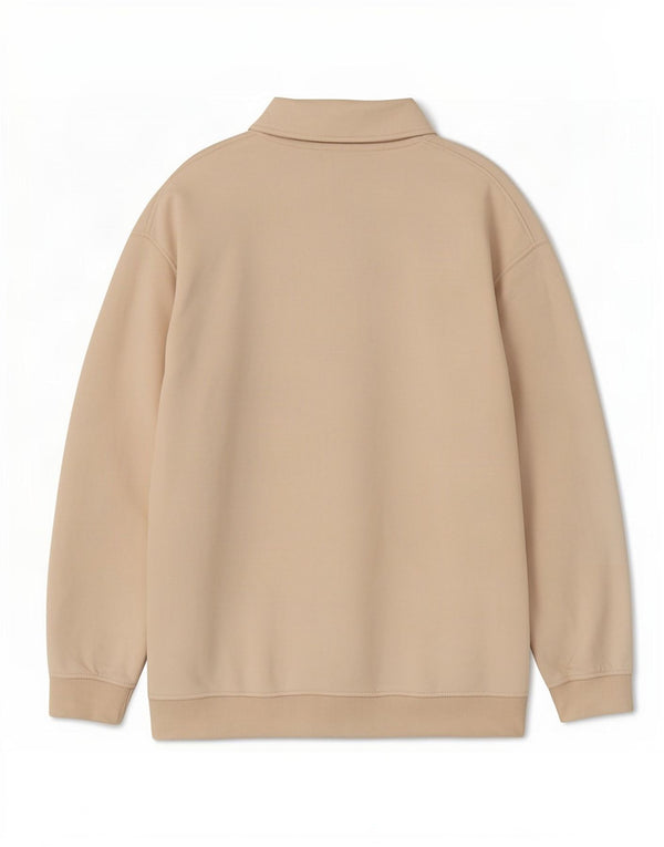 Felpa Zara da donna con collo alto, maglione UK 14, beige medio
