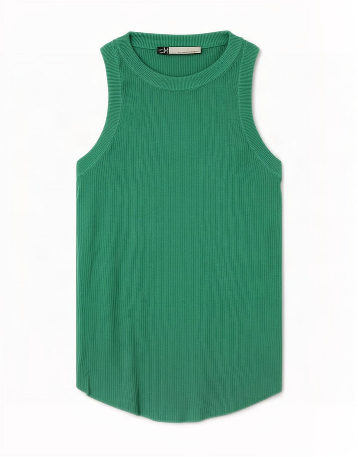 Canotta da donna Zara UK 12 in viscosa verde medio