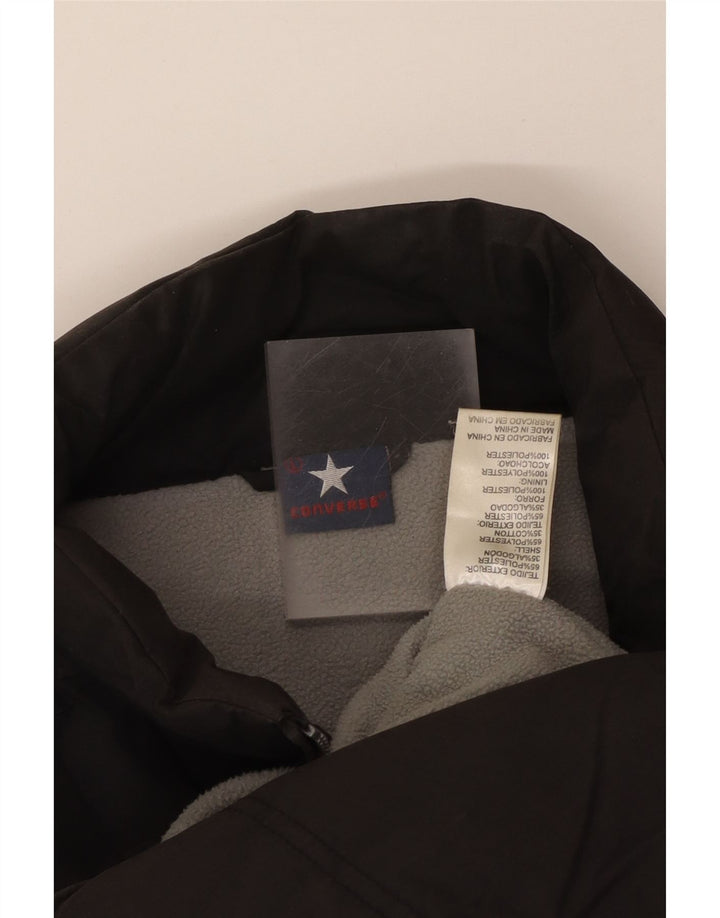 Gilet imbottito con grafica Converse da uomo UK 40 grande poliestere blu navy