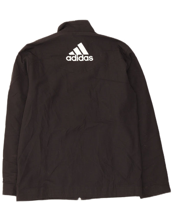 Giacca da ginnastica grafica da uomo Adidas UK 38/40 Medium Black Colourblock