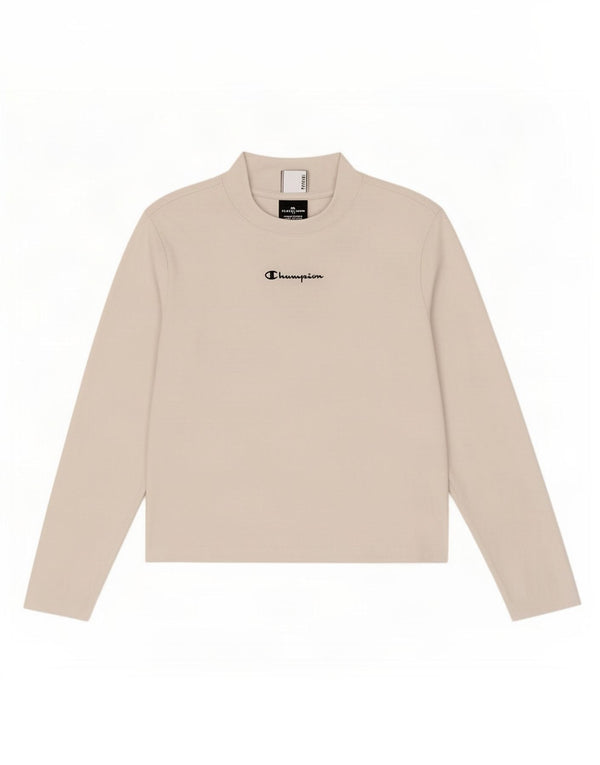 Maglietta Champion Bambina Manica Lunga 13-14 Anni XL Cotone Bianco