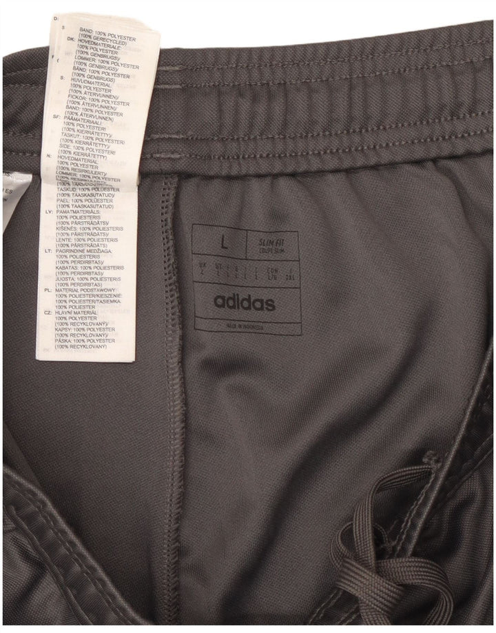 Pantaloni da tuta da uomo slim fit Adidas Joggers grandi a righe grigie