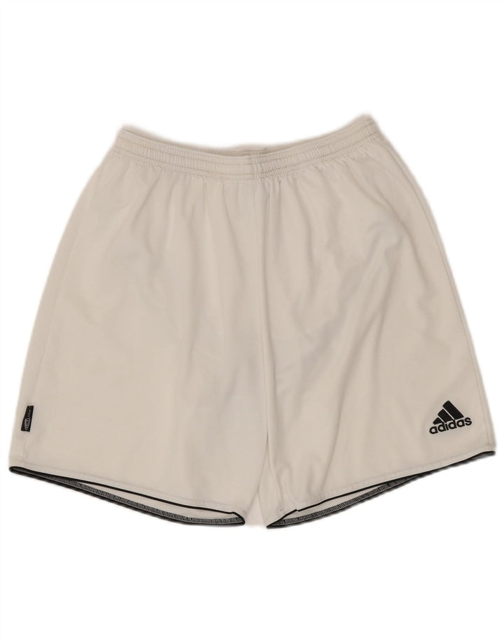 Pantaloncini sportivi Adidas Climalite da ragazzo 11-12 anni Large Bianco in poliestere