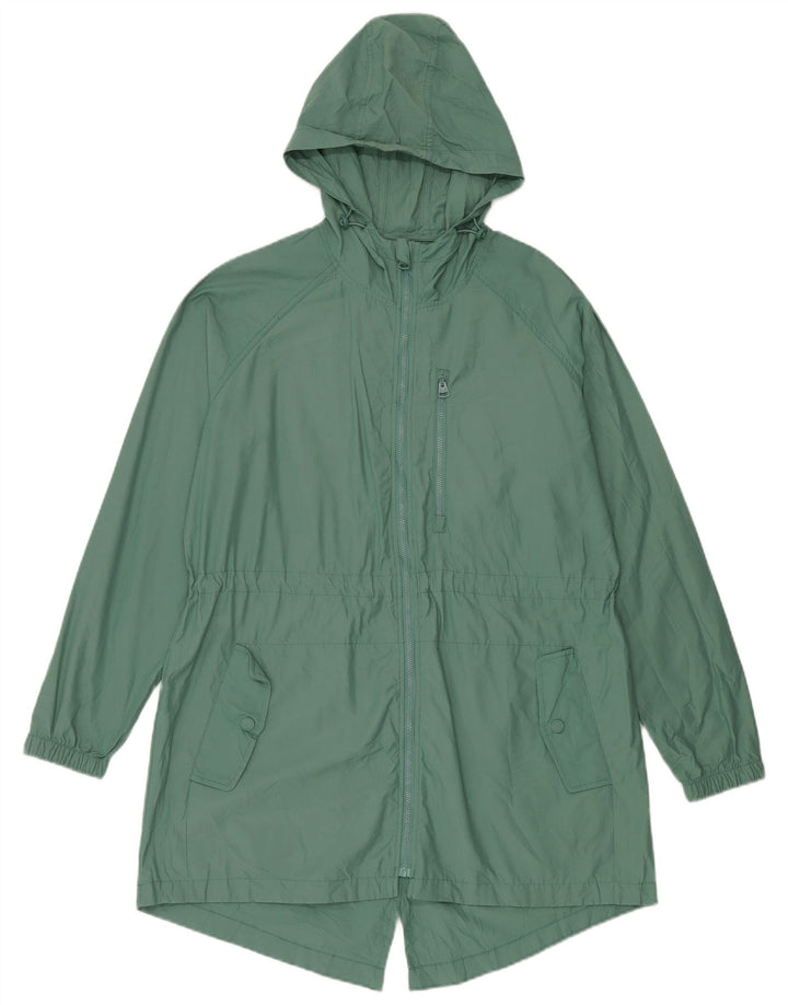 Giacca Parka con cappuccio da donna Fat Face UK 14 Large Verde Cotone