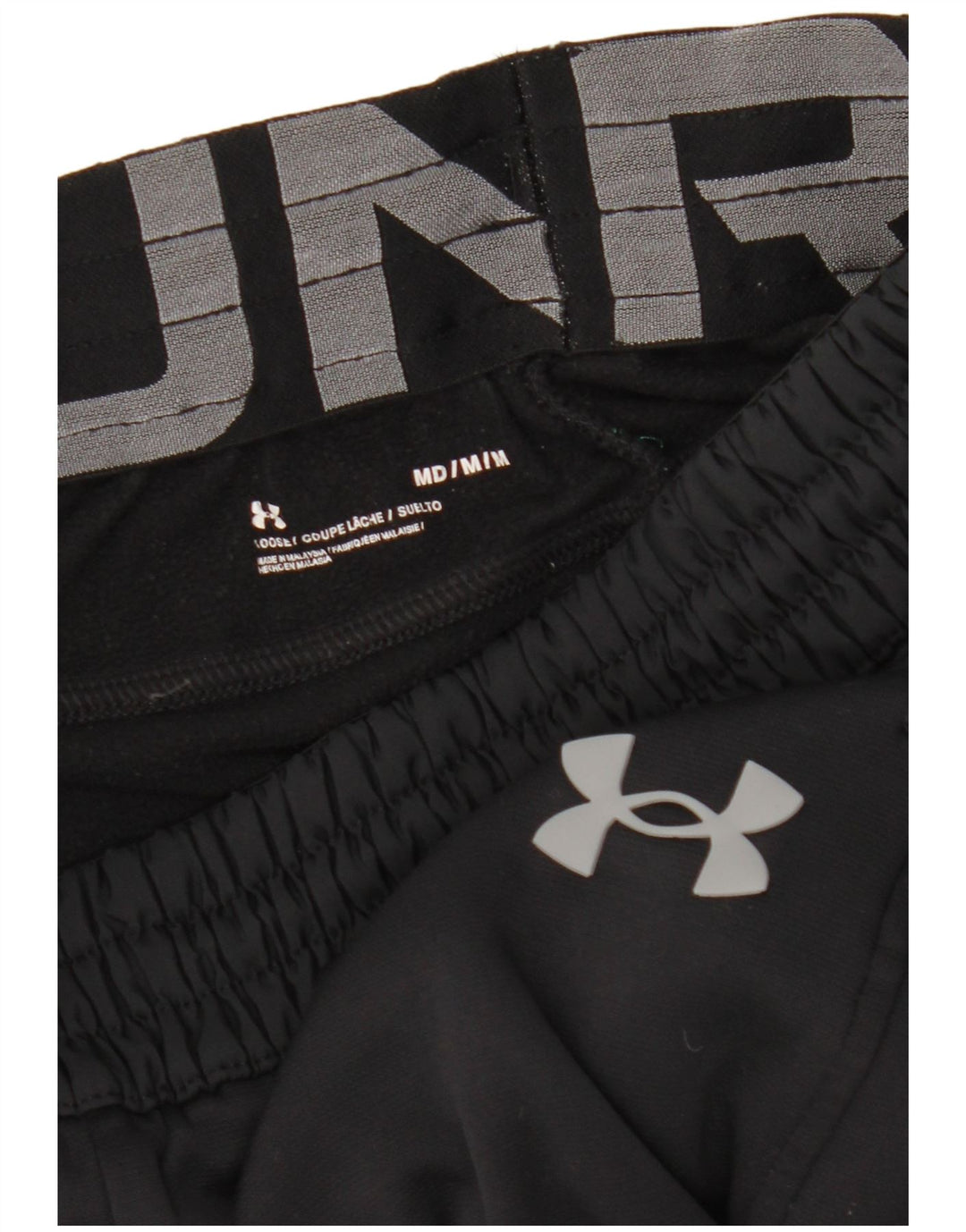 Pantaloni da tuta con grafica da uomo Under Armour Pantaloni da jogging medio poliestere nero