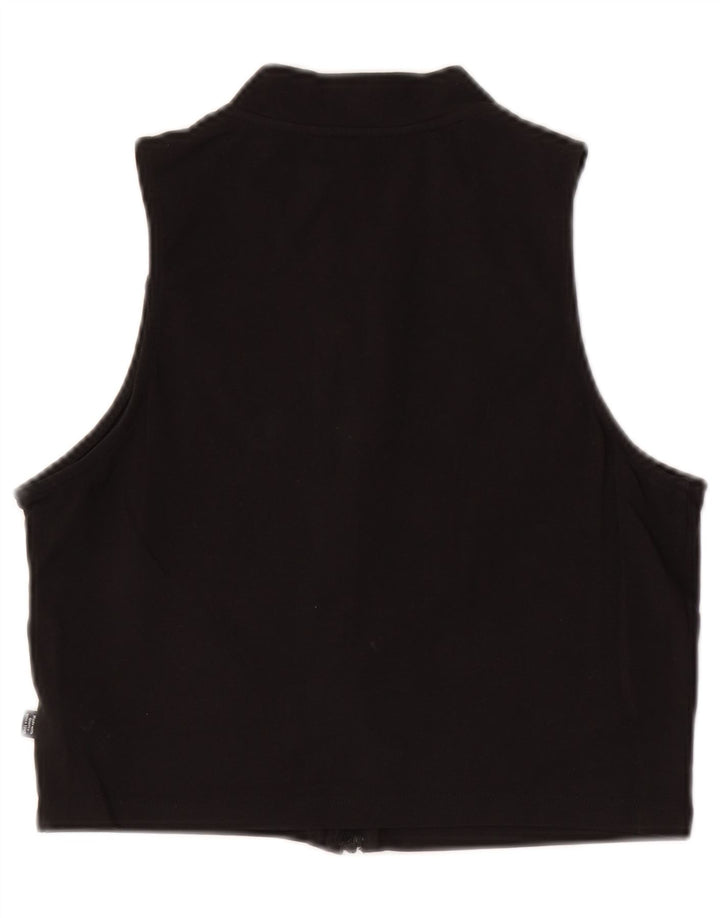 Top corto senza maniche da donna Puma UK 14 grande cotone nero