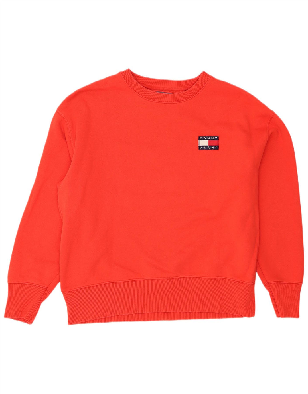 Tommy Hilfiger Uomo Felpa Maglione Grande Cotone Rosso