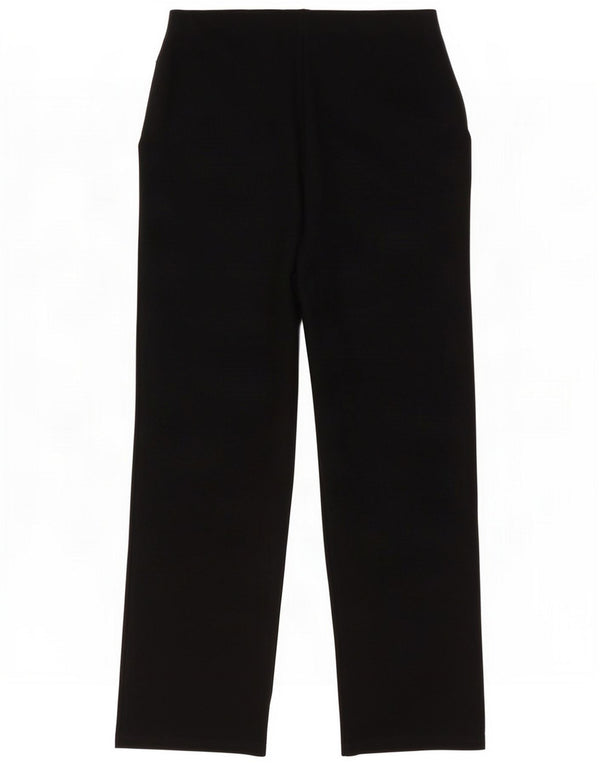 Marks & Spencer Pantaloni casual dritti da donna UK 10 Small W27 L29 Nero