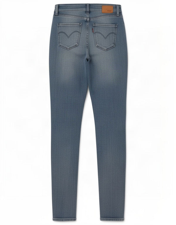 Levi's Womens High Rise Skinny Jeans W24 L32 Blue Cotton