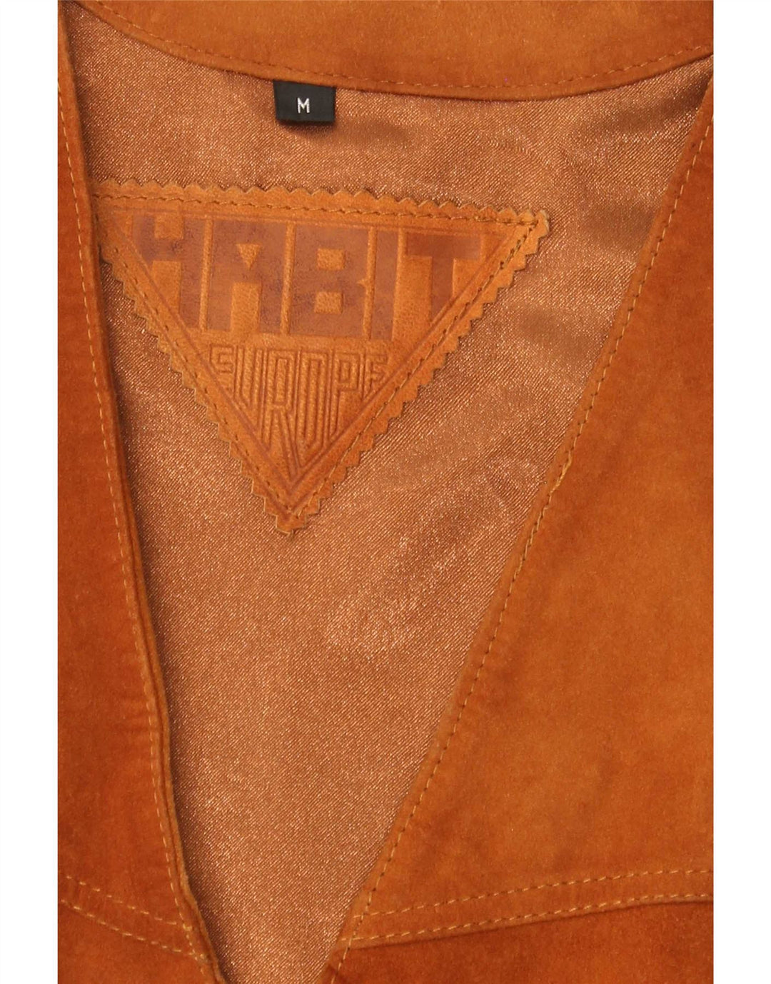 Gilet vintage da uomo in pelle scamosciata marrone medio