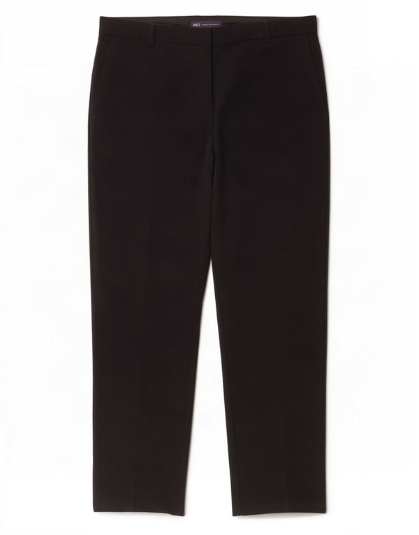 Pantaloni da abito dritti da donna Marks & Spencer UK 14 Large W32 L28 Neri