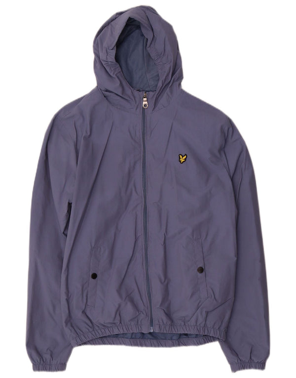 Giacca antipioggia con cappuccio Lyle & Scott da ragazzo 14-15 anni in cotone blu sportivo