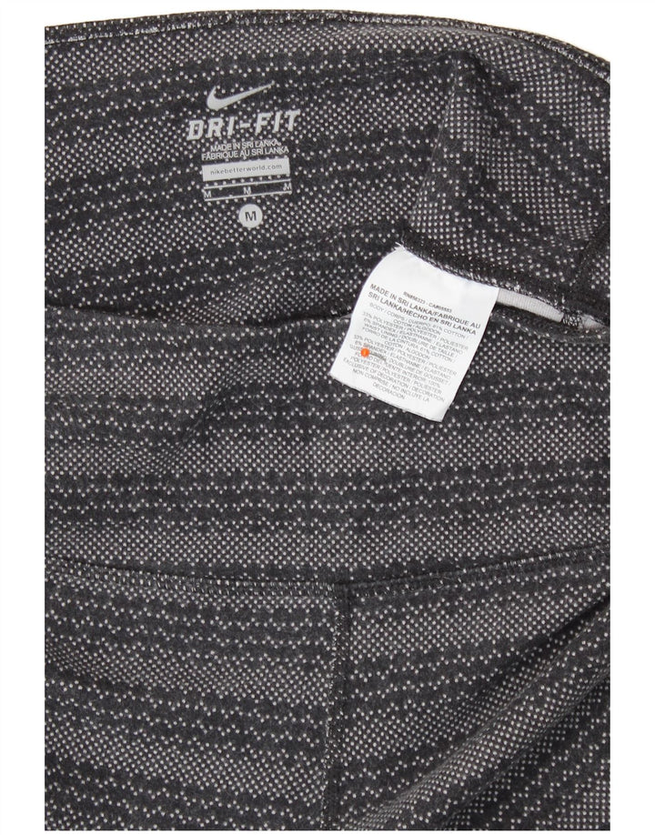 Leggings Nike Dri Fit da donna UK 12 Cotone geometrico grigio medio