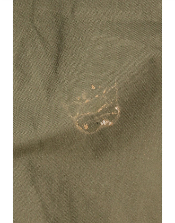 Giacca militare con cappuccio da uomo VINTAGE UK 42 XL Cachi