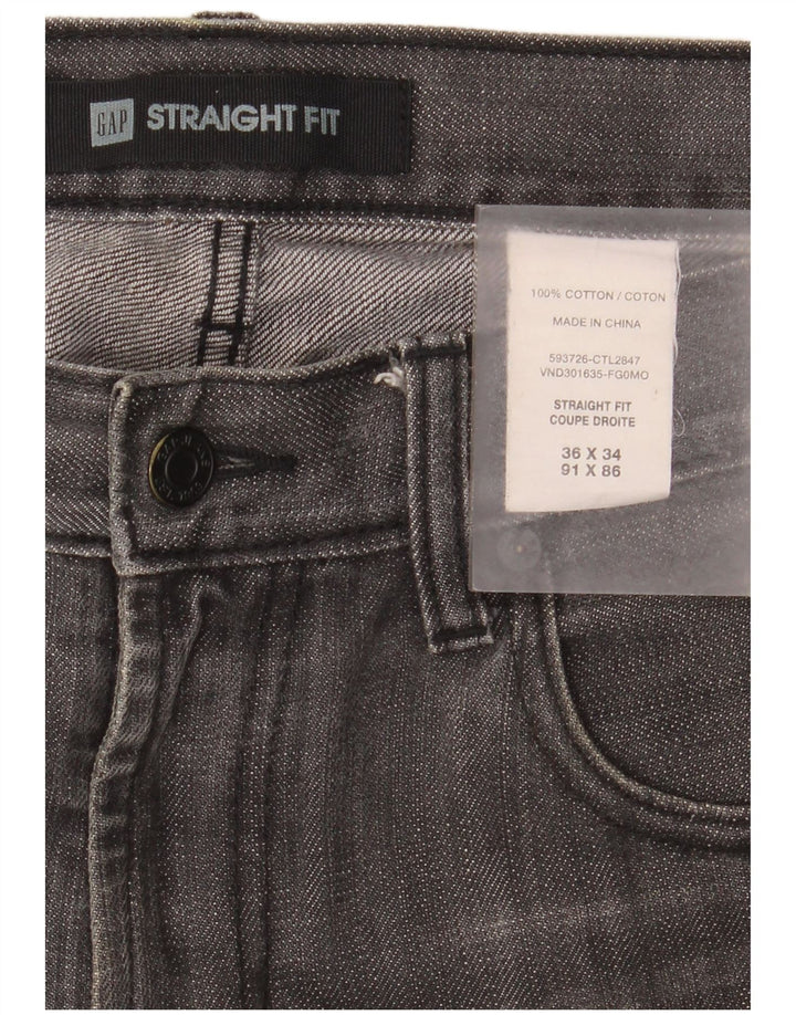 Jeans dritti da uomo Gap W36 L34 cotone chiazzato grigio
