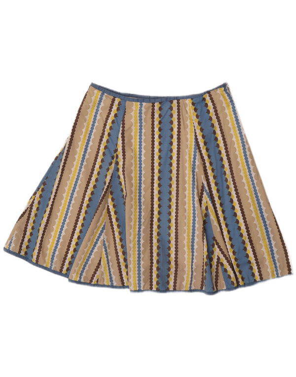 Gonna a trapezio da donna Boden UK 14 grande W32 cotone a righe multicolore