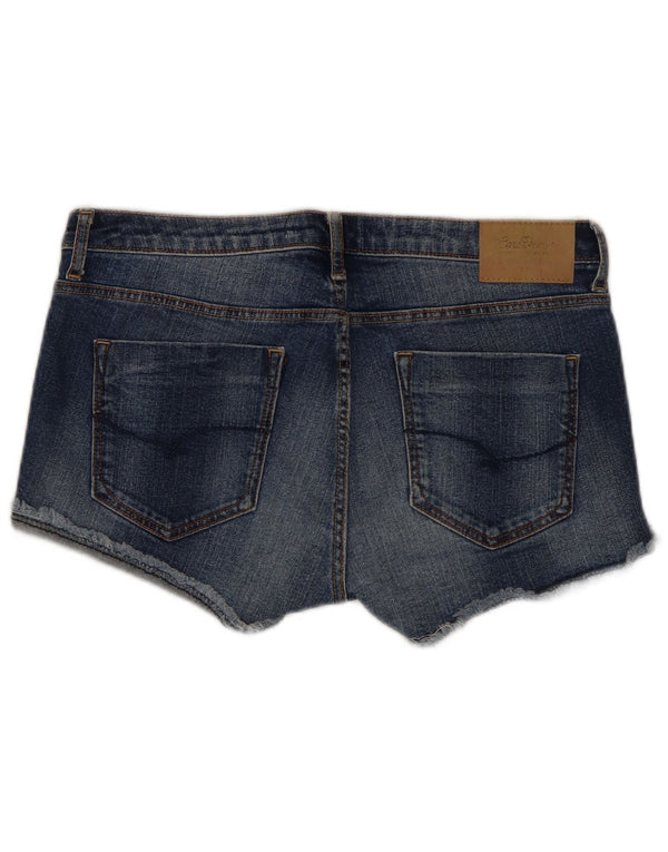 Pantaloncini di jeans a vita bassa Trafaluc da donna Zara EU 36 XS W26 cotone blu