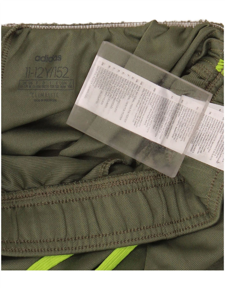 Pantaloni della tuta ADIDAS da ragazzo Climalite 11-12 anni in poliestere kaki