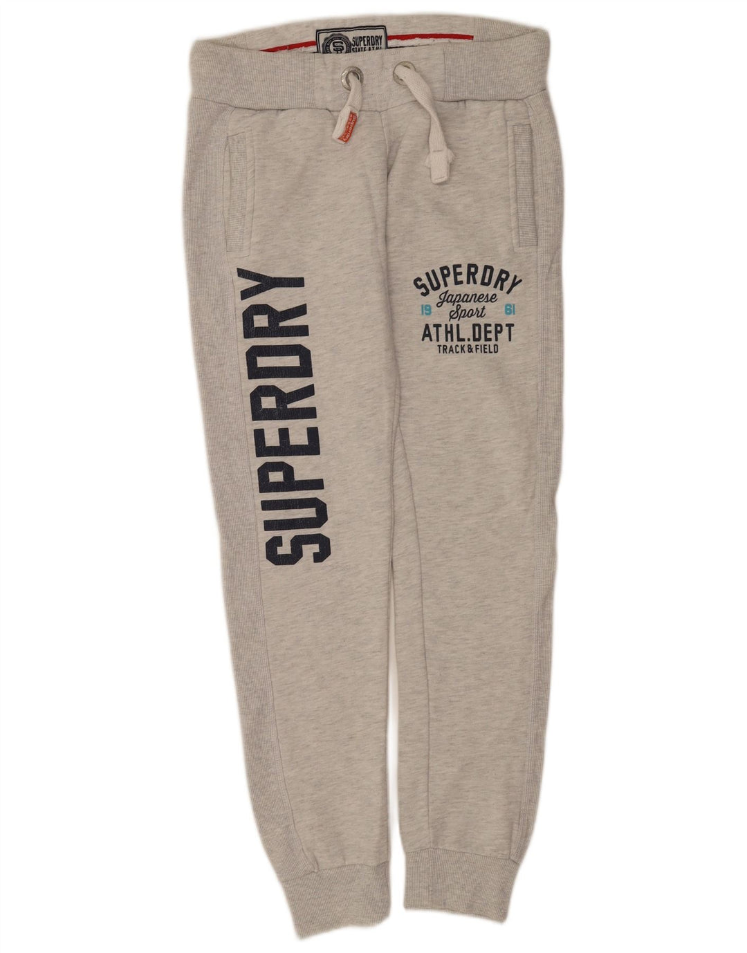 Pantaloni da tuta da uomo con grafica Superdry Joggers Small in cotone grigio