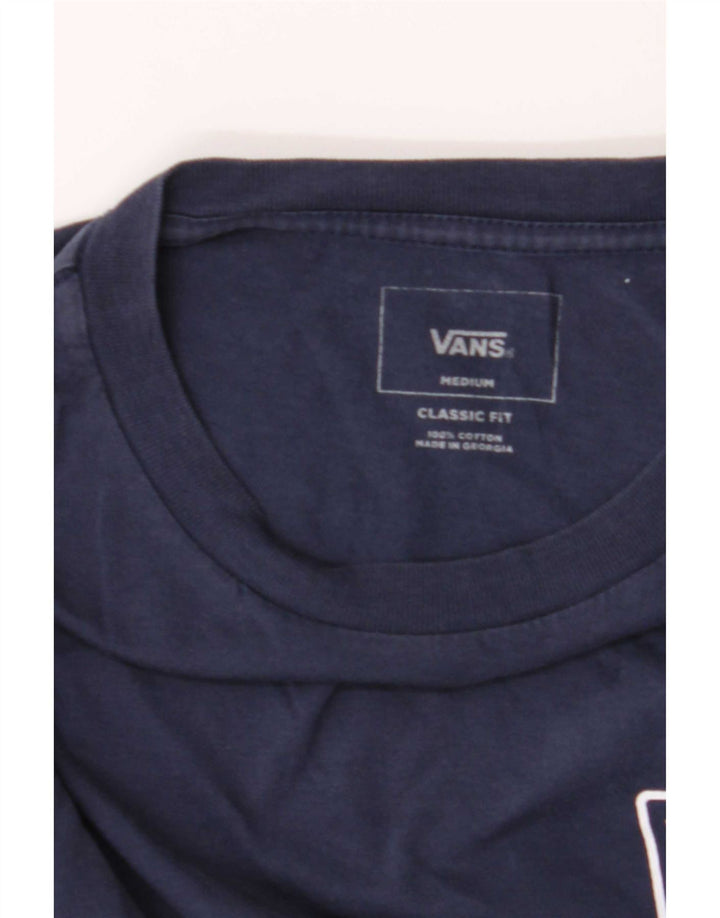 Maglietta grafica da uomo Vans a maniche lunghe, blu navy medio