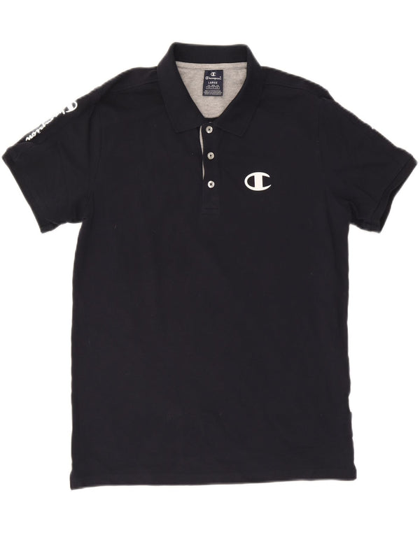 Polo grafica da uomo Champion Large nera