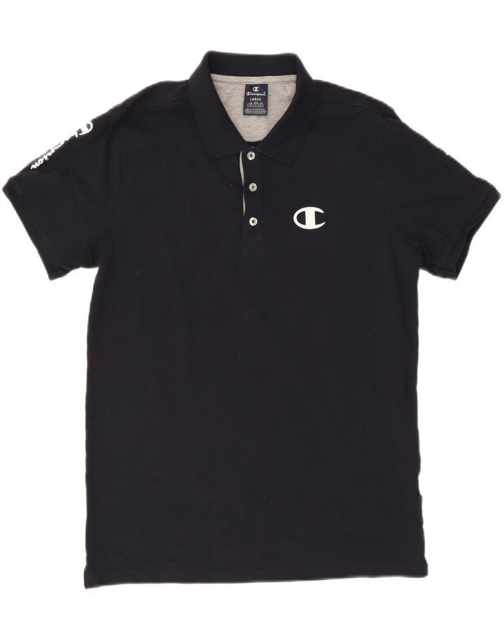 Polo grafica da uomo Champion Large nera