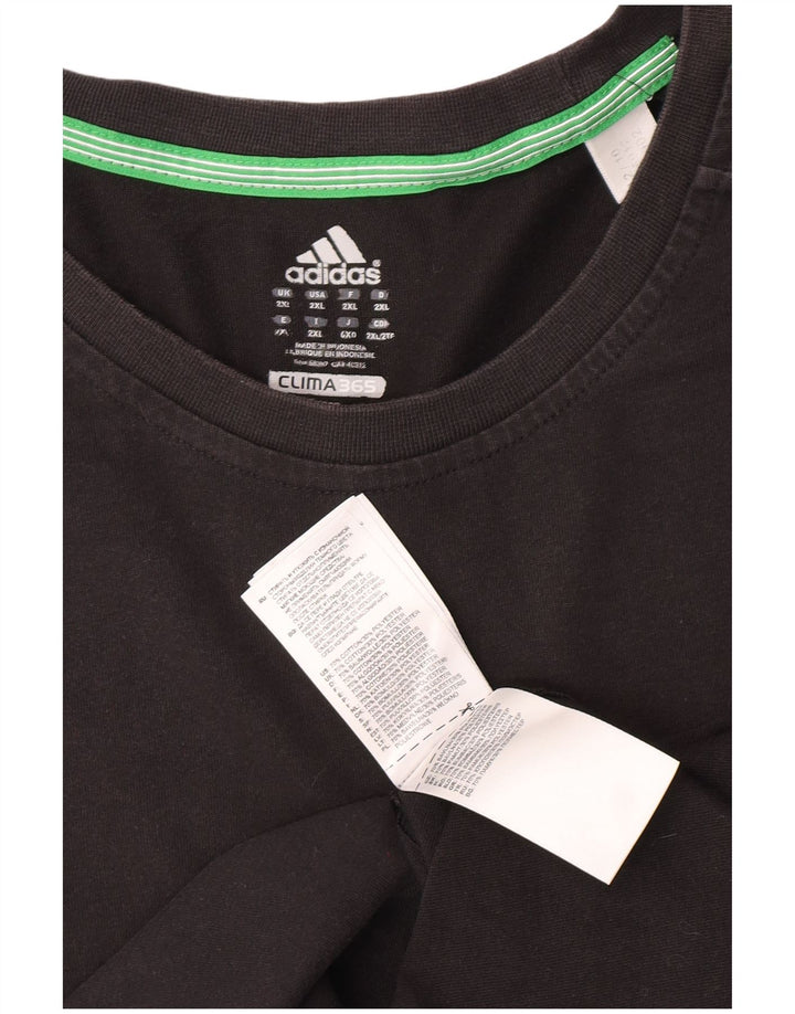 T-shirt Adidas Climalite da uomo Top 2XL in cotone grigio