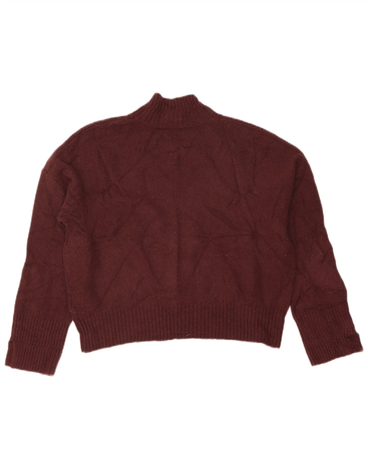 Maglione da donna con collo alto e collo alto Whistles UK 14 Lana marrone medio medio