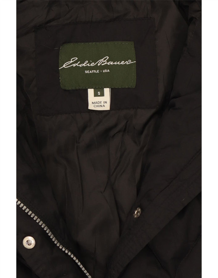 EDDIE BAUER Womens Seattle Hooded Padded Coat UK 10 Small Black Polyester Vintage Eddie Bauer and Second-Hand Eddie Bauer from Messina Hembry 