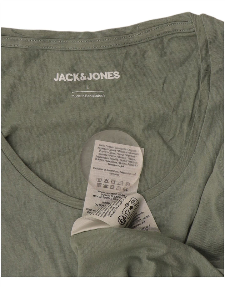 Jack & Jones Canottiera da uomo grande in cotone kaki