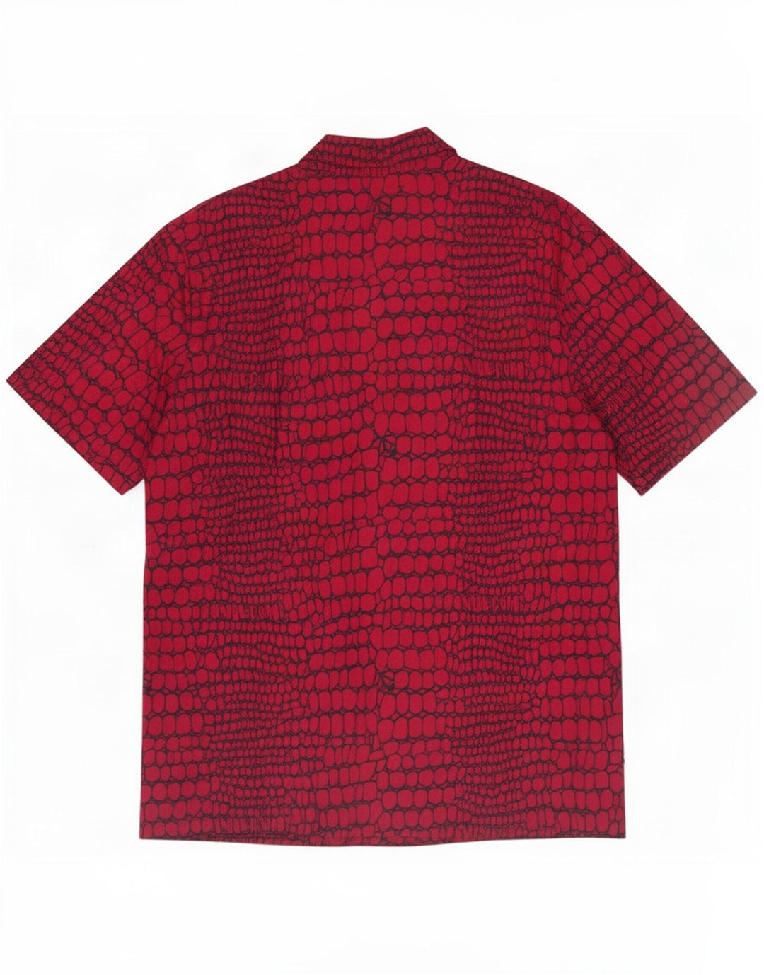Camicia a maniche corte da uomo Volcom con stampa animalier rossa media