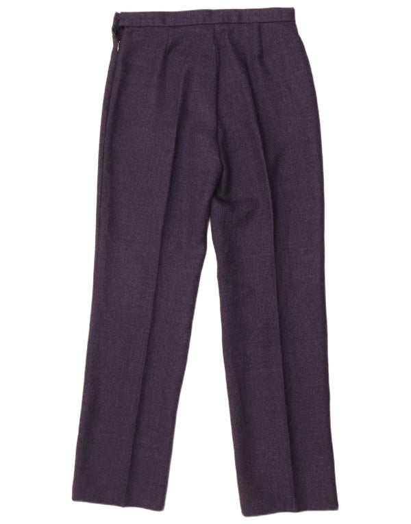 Pantaloni da Abito Dritti Donna Trussardi IT 46 Large W30 L31 Blu Navy Lana